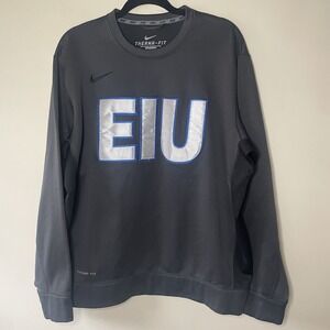 Nike Therma-Fit EIU Crewneck Sweatshirt Gray Size Large Embroidered Logo‎
